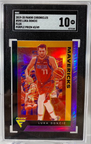 2019-20 Chronicles Flux Luka Doncic Purple Prizm /49 SGC 10