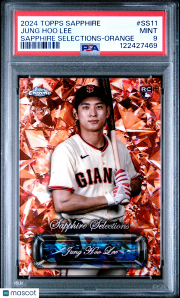 2024 Topps Chrome Sapphire Sapphire Selections Jung Hoo Lee #SS11 Orange /25 PSA 9