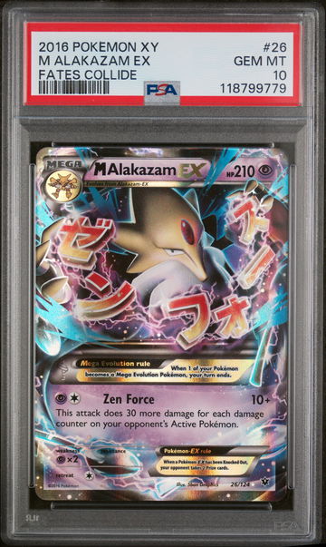 2016 Pokemon XY Fates Collide M Alakazam Ex #26 PSA 10