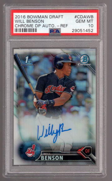 Will Benson 2016 Bowman Refractor Auto