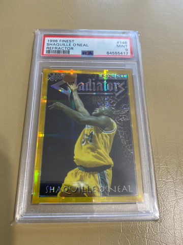 1996 Finest 146 Shaquille O'Neal Refractor  PSA 9
