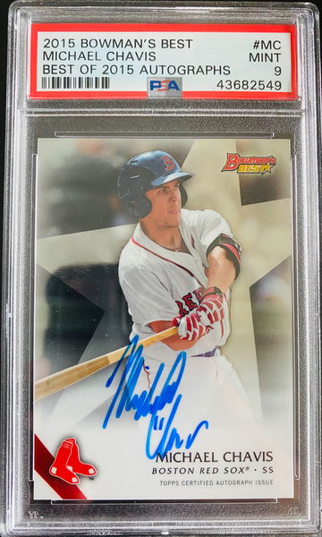 2015 Bowman’s Best Michael Chavis Autograph PSA 9