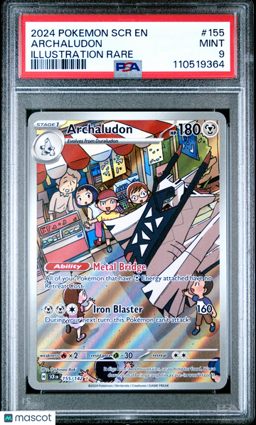 2024 Pokemon SCR EN-Stellar Crown Archaludon Illustration Rare PSA 9 #155