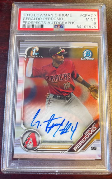 2019 Geraldo Perdomo Bowman Chrome 1st Auto PSA 9