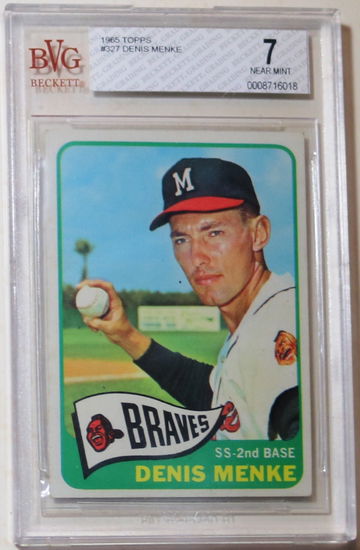 1965 Topps #327 Denis Menke BVG 7 NEAR MINT