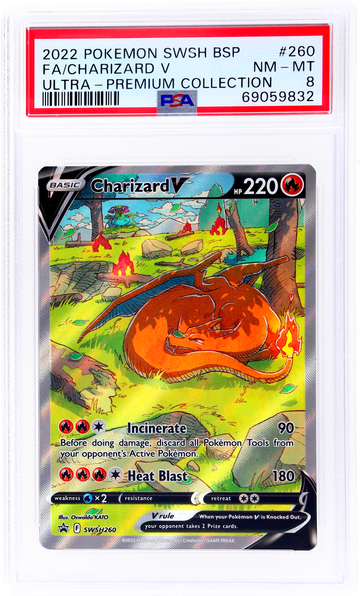 2022 Pokemon Sword and Shield Black Star Promos #SWSH260 Charizard V Ultra Premium Collection PSA 8