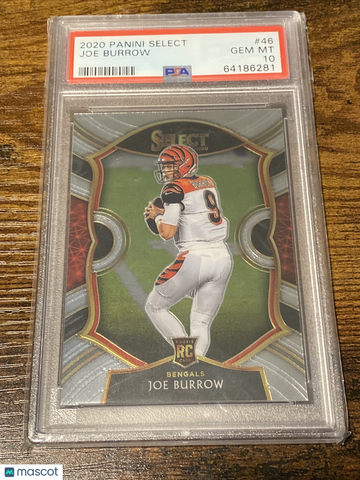2020 Panini Select Joe Burrow #46 Rookie Base Set PSA 10