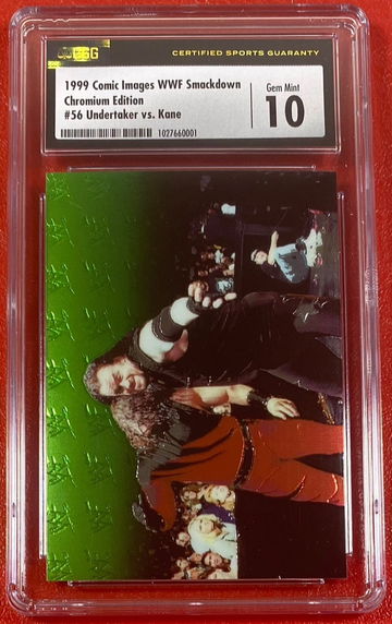 1999 Comic Images WWF Smackdown Undertaker Vs Kane #56 Chromium Card CSG 10