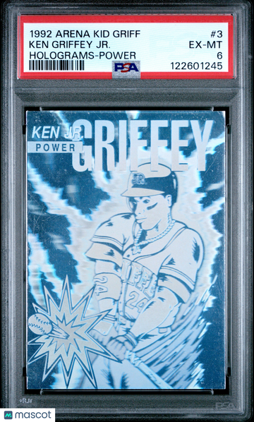 1992 Arena Holograms Kid Griff Ken Griffey JR. #3 Power PSA 6