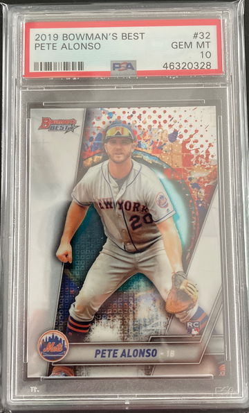2019 Pete Alonso Bowman’s Best RC Rookie Mets PSA 10 #32