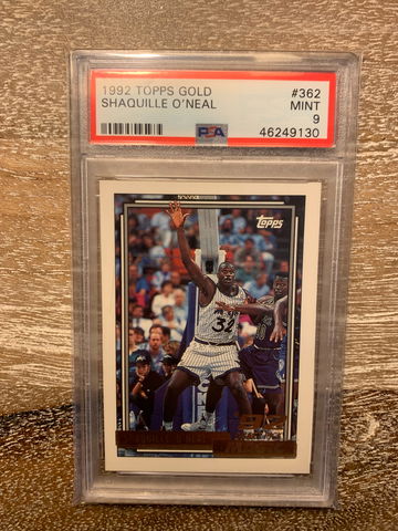 1992 Shaquille O'Neal Topps Gold #362 PSA 9 Rookie Card