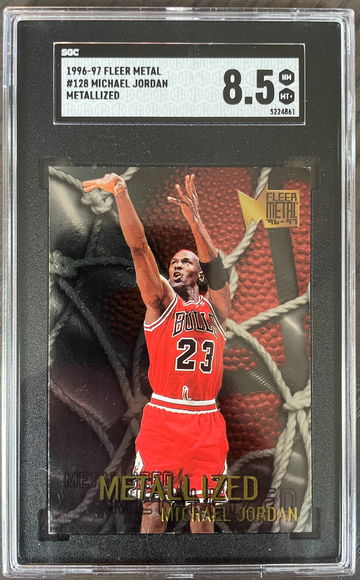 1996-97 Fleer Metal #128 Michael Jordan METALLIZED SGC 8.5