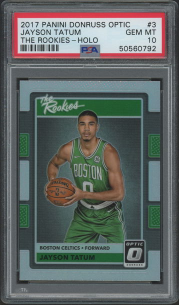 2017 Donruss Optic JAYSON TATUM The Rookies Holo #3 PSA 10