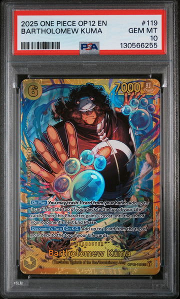 2025 One Piece Op12-Legacy of the Master Bartholomew Kuma #119 PSA 10