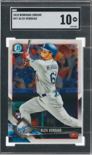 2018 Bowman Chrome #47 Alex Verdugo Rookie Card SGC 10