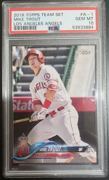 Mike Trout Gem MT 10 2018 topps team set