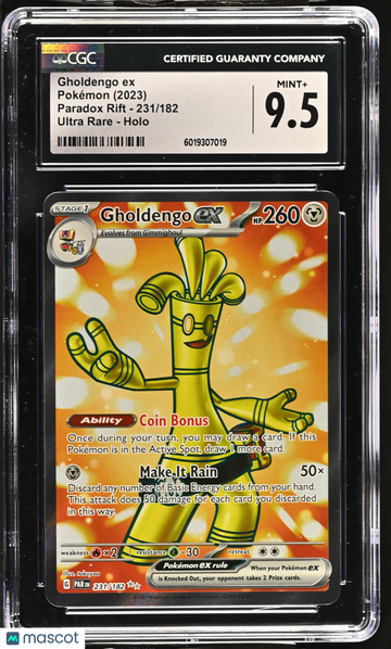 2023 Pokémon Paradox Rift Gholdengo ex Ultra Rare CGC 9.5 #231/182