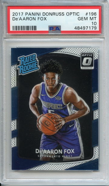 De'Aaron Fox Optic Rookie PSA 10 NEP 179