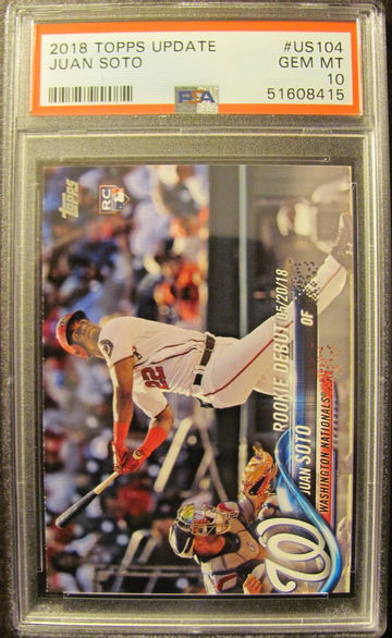 2018 Topps Update Juan Soto Rookie Debut PSA 10 Gem-Mint