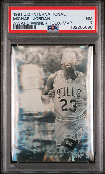 1991 Upper Deck International Award Winner Holograms Michael Jordan #2 PSA 7