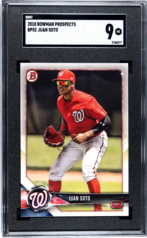 2018 Bowman Prospects Juan Soto #BP52 SGC 9