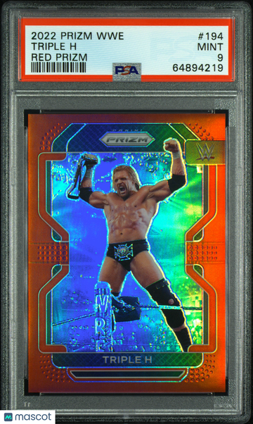 2022 Panini Prizm WWE Triple H #194 Red PSA 9