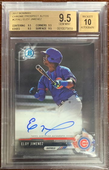 Eloy Jimenez 2017 bowman chrome auto 