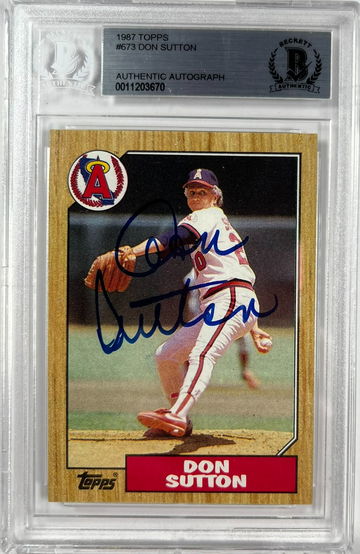 1987 Topps Don Sutton Autograph BGS Authenticated
