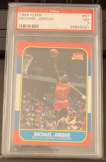 1986 Fleer Michael Jordan Rookie PSA 7