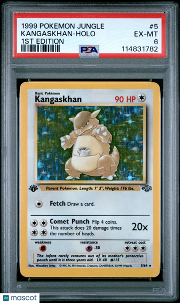 Jungle Kangaskhan Holo 1ST Edition PSA 6 #5