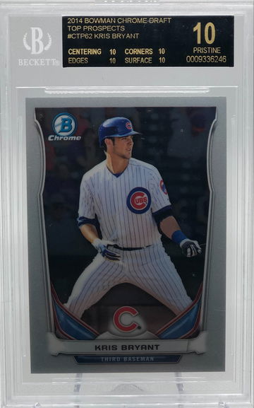 2014 Bowman Chrome Draft Top Prospects #CTP62 Kris Bryant BGS 10 Black Label
