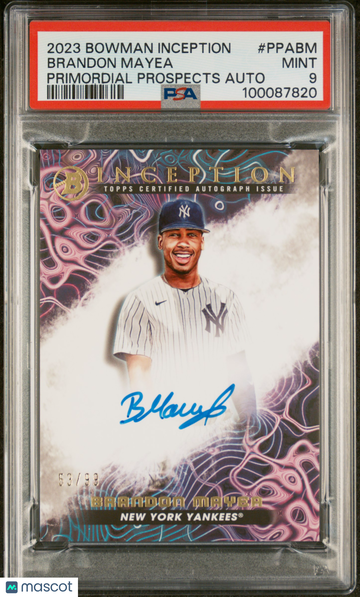2023 Bowman Inception Primordial Prospects Autographs Brandon Mayea #PPABM /99 PSA 9
