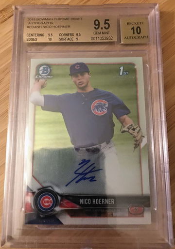 2018 Bowman Chrome Nico Hoerner Auto BGS 9.5