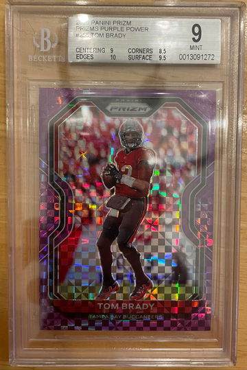 2020 Purple Power Prizm Tom Brady BGS 9