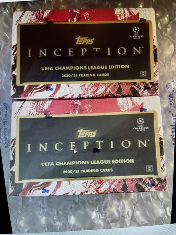 UEFA Champions league inception hobby box. Lot of 2