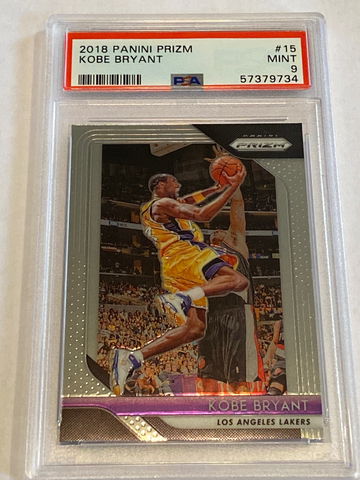 2018 panini prizm Kobe Bryant  PSA 9