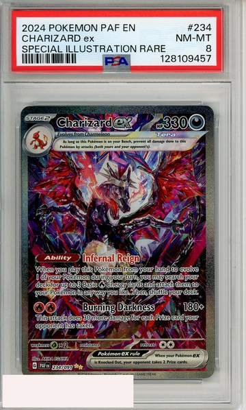 2024 POKEMON PAF EN-PALDEAN FATES CHARIZARD EX #234 SIR PSA 8 NM-MT