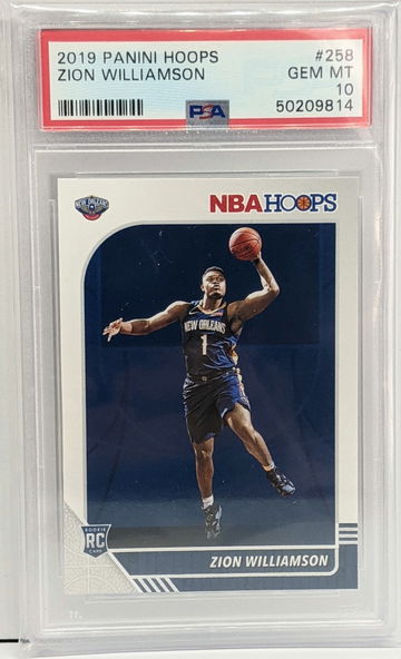 2019 NBA Hoops Zion Williamson PSA 10