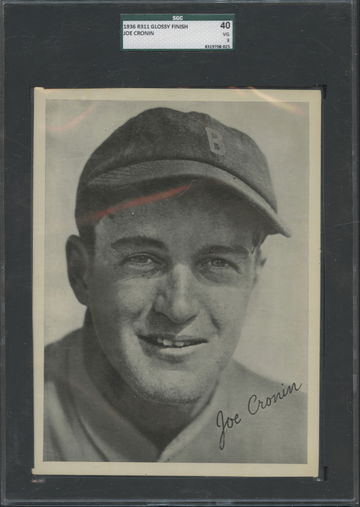 1936 R311 Glossy Finish Joe Cronin Boston Red Sox SGC 40 VG 3