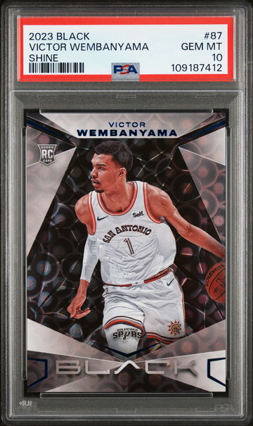 2023 Panini Black Shine Victor Wembanyama #87 PSA 10