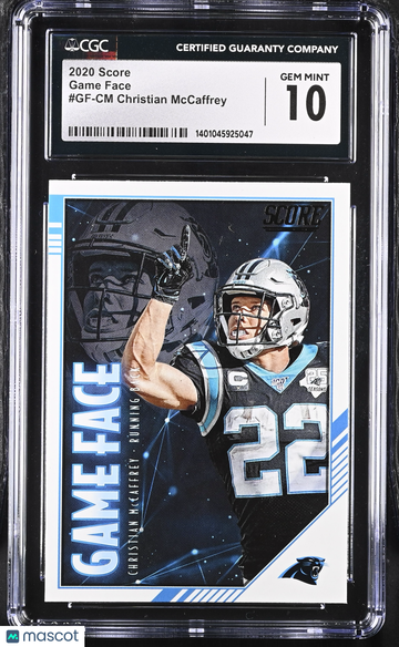 2020 Score Game Face Christian McCaffrey #13 Game Face Game Face CGC 10
