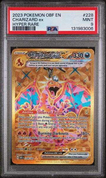 2023 Pokemon Scarlet and Violet Obsidian Flames Hyper Rare Charizard Ex #228 PSA 9