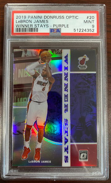 2019 Panini Donruss Optic LeBron James Winner Stays - Purple