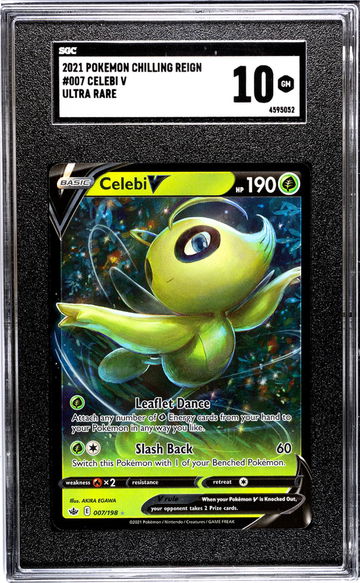 2021 Pokemon Chilling Reign Ultra Rare Celebi V #007 SGC 10