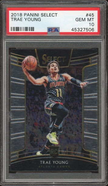 2018 Panini Select Trae Young Rookie PSA 10