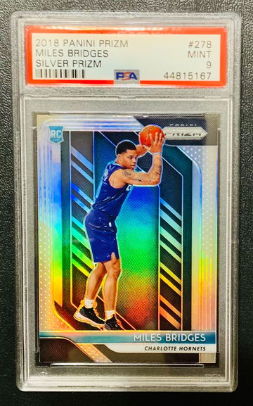 2018-19 Prizm Miles Bridges Silver Prizm RC PSA 9