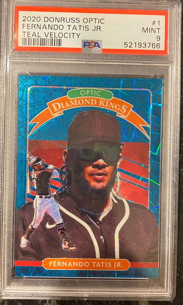 2020 Donruss Optic Diamond Kings Teal Velocity /35 Fernando Tatis Jr. Pop 2! PSA 9 Mint