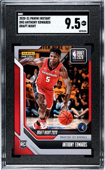 2020-21 Panini Instant Draft Night Anthony Edwards #DN3 RC /2207 SGC 9.5