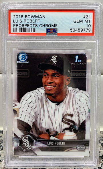 2018 Bowman Luis Robert Chrome Prospects PSA 10