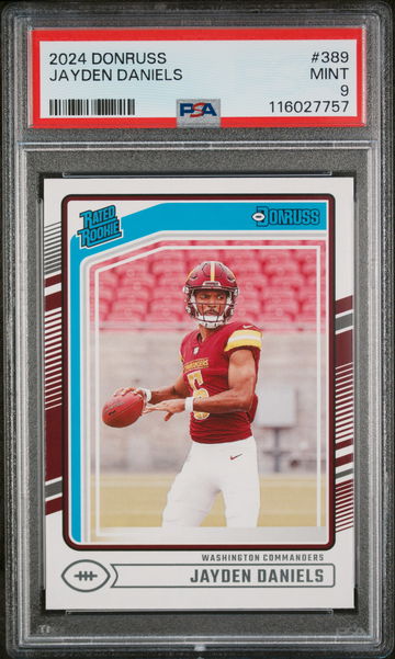 2024 Panini Donruss Rated Rookie Jayden Daniels #389 RC PSA 9